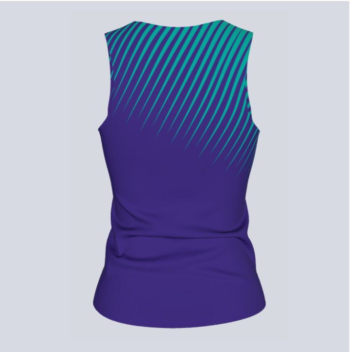 Load image into Gallery viewer, Ladies Custom Fitted Track Singlet Burst Jersey

