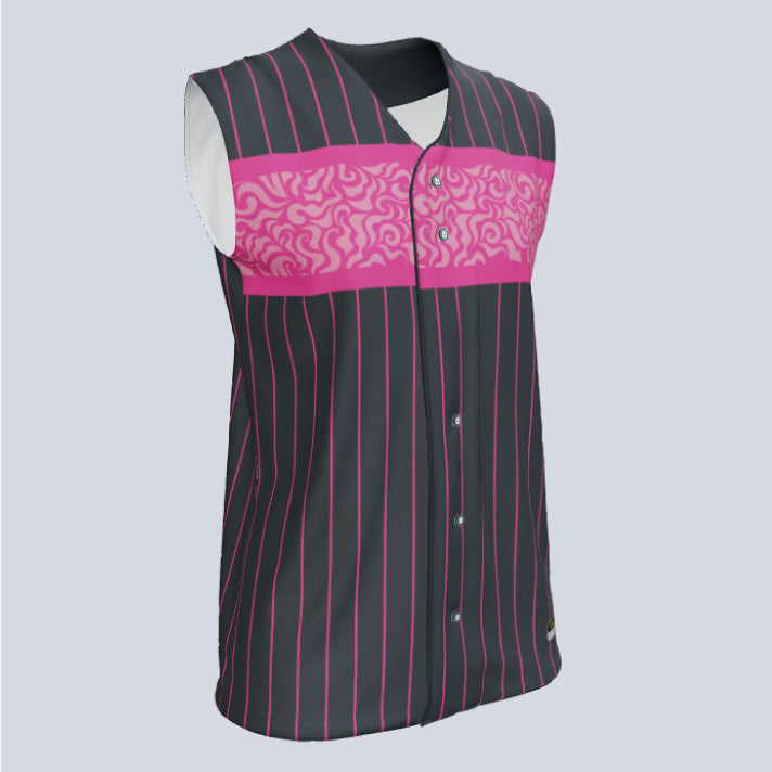 Load image into Gallery viewer, Ladies Champion Full Button Sleeveless Custom Softball Jersey

