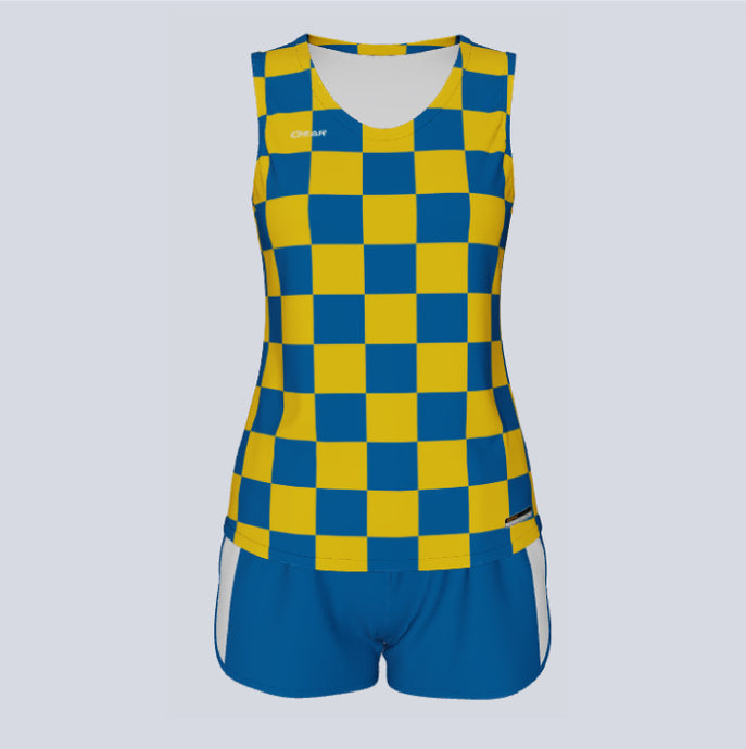 Ladies Custom Track Singlet Checker Set