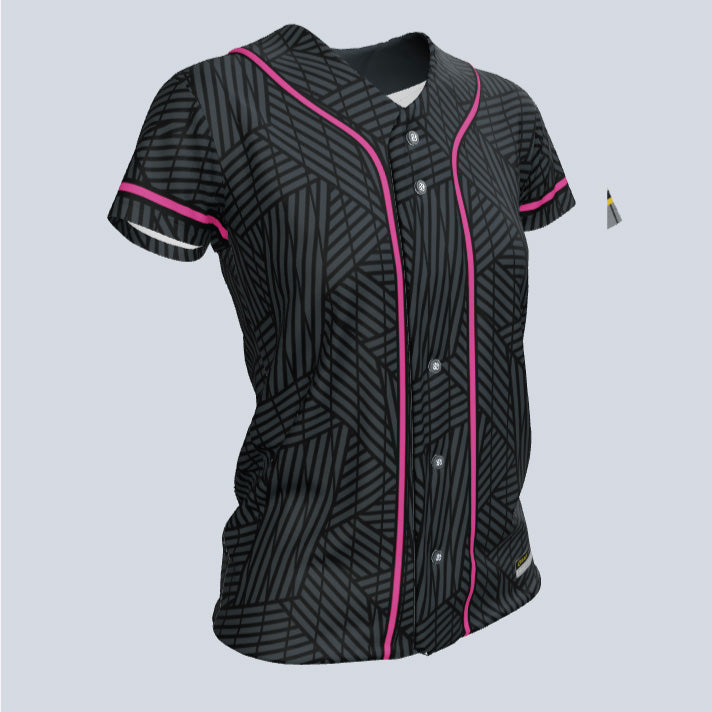 Load image into Gallery viewer, Ladies Core 2 Full Button Cap Sleeve Custom Jersey
