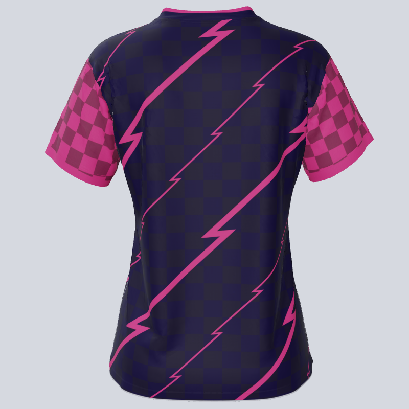 Load image into Gallery viewer, Back of Zap soccer jersey with player name and number
