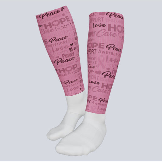 Custom Full Length Cancer Awareness Game Socks
