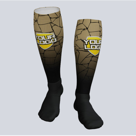 Custom Full Length Broken Game Socks