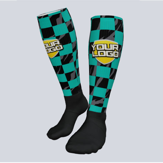 Custom Full Length Checker Game Socks