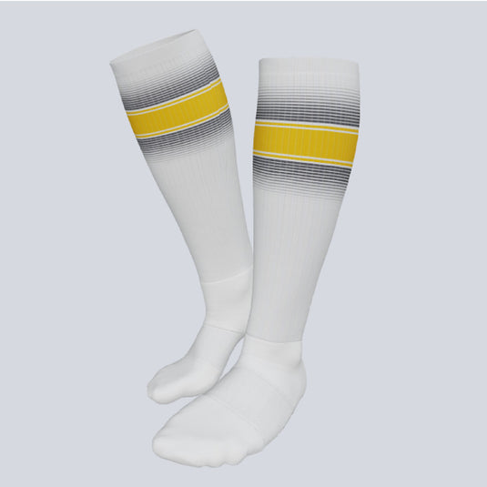 Custom Full Length Fade Line Game Socks