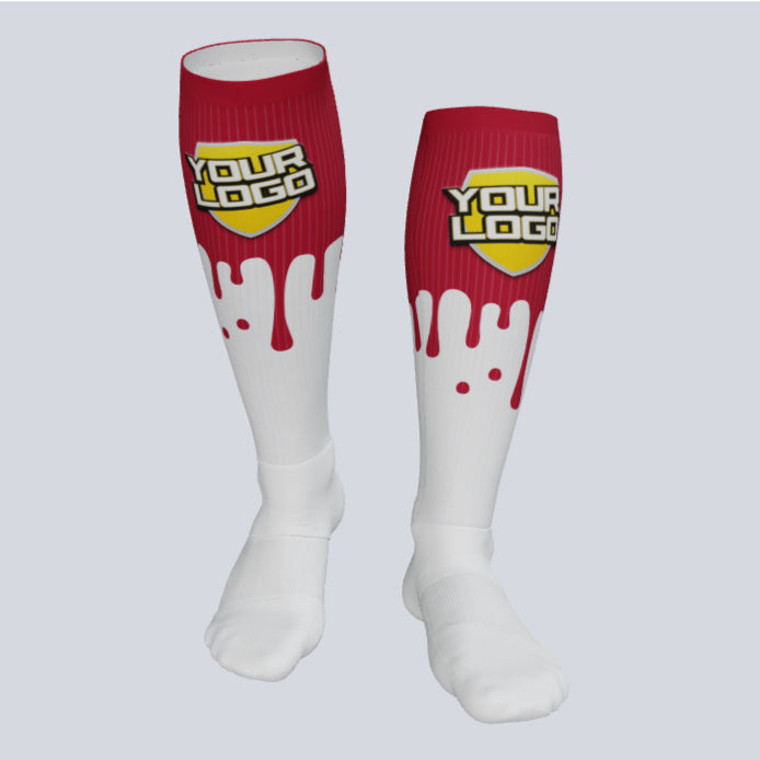 Load image into Gallery viewer, Custom Full Length Splash Game Socks
