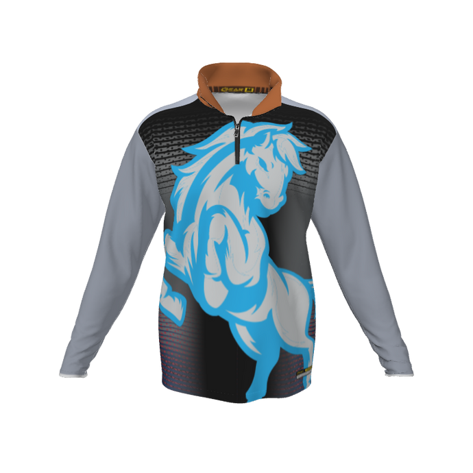 Collared Shirts Horse 3 QTR Zipped LS. (x 1)