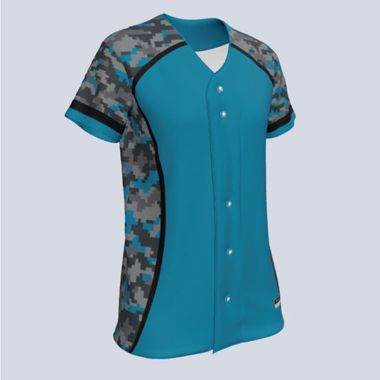 Ladies Diamond Full Button Custom Softball Jersey