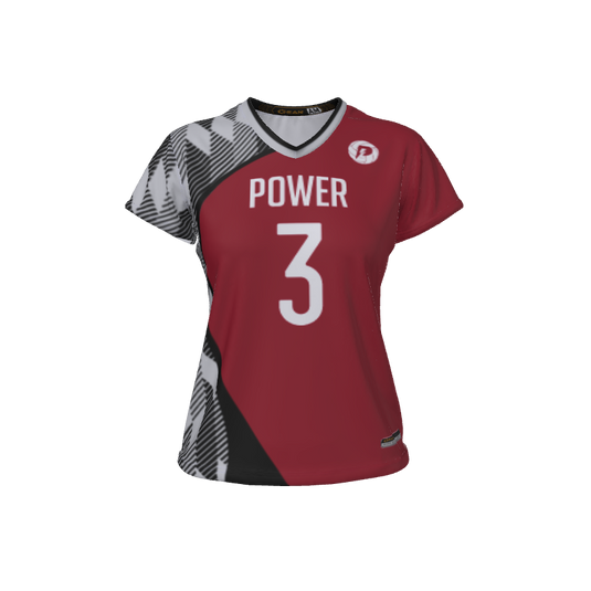 Ladies Custom Jerseys Asia 2.0 Ladies V-Neck Cap-Sleeve 2.50. (x 18)