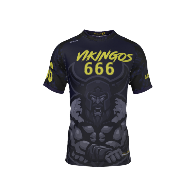 Mens Jerseys Viking Mascot Crew Neck Short Sleeve Jersey. (x 17)