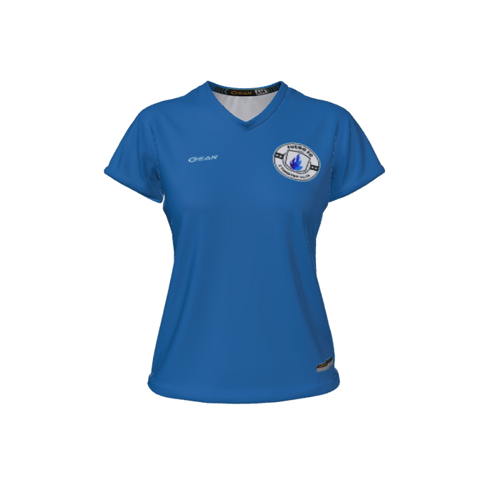 Ladies Custom Jerseys Champion Ladies V-Neck Cap-Sleeve 2.50. (x 14)