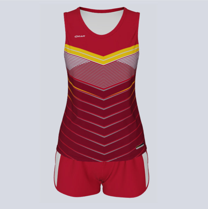 Load image into Gallery viewer, Ladies Custom Track Singlet Fusion Set
