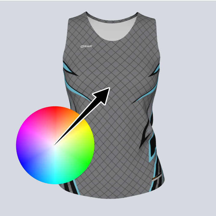 Load image into Gallery viewer, Ladies Custom Fitted Track Singlet Hawk Jersey
