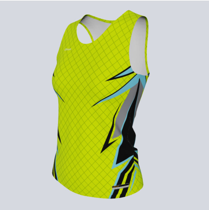 Load image into Gallery viewer, Ladies Custom Fitted Track Singlet Hawk Jersey
