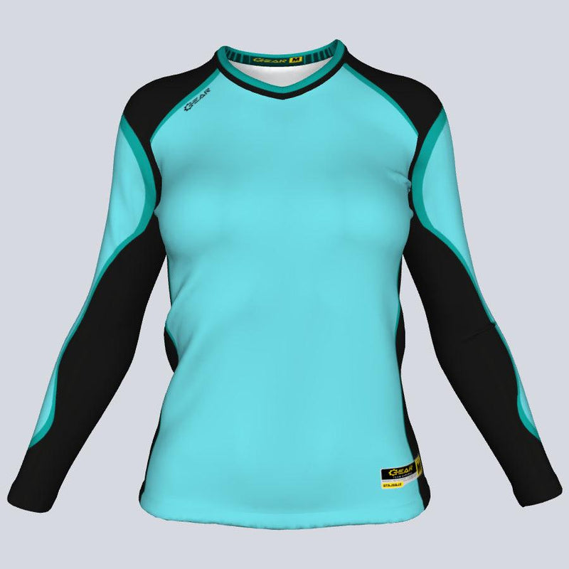 Load image into Gallery viewer, Ladies Majestic Fitted Long Sleeve Front

