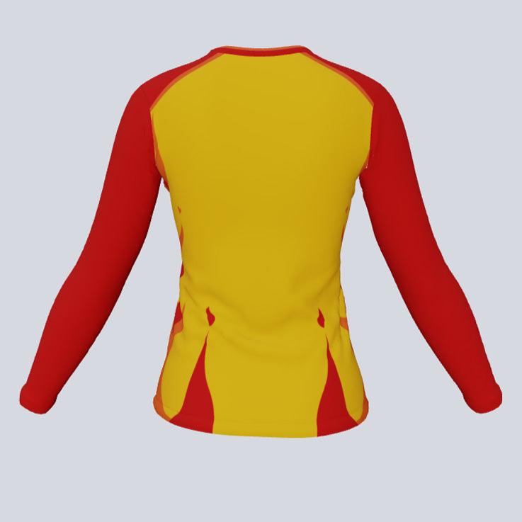 Load image into Gallery viewer, Fire-ladies-longsleeve-back
