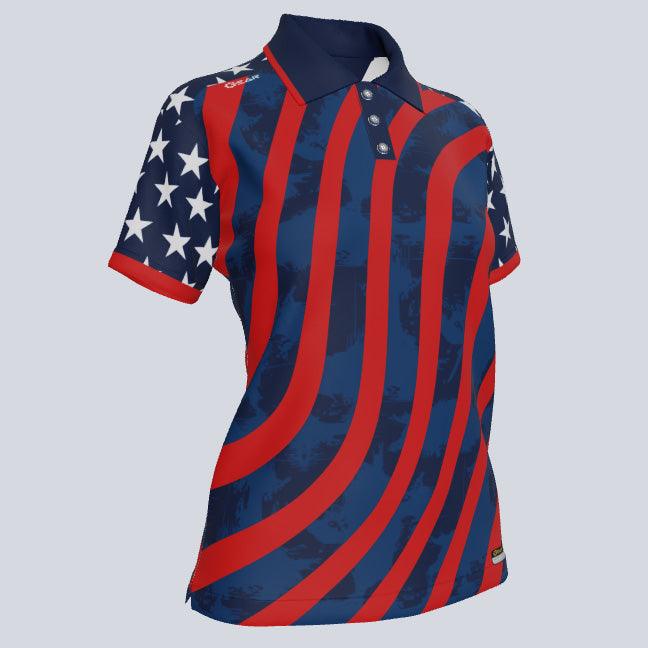 Load image into Gallery viewer, merica-ladies-custom-jersey-qtr
