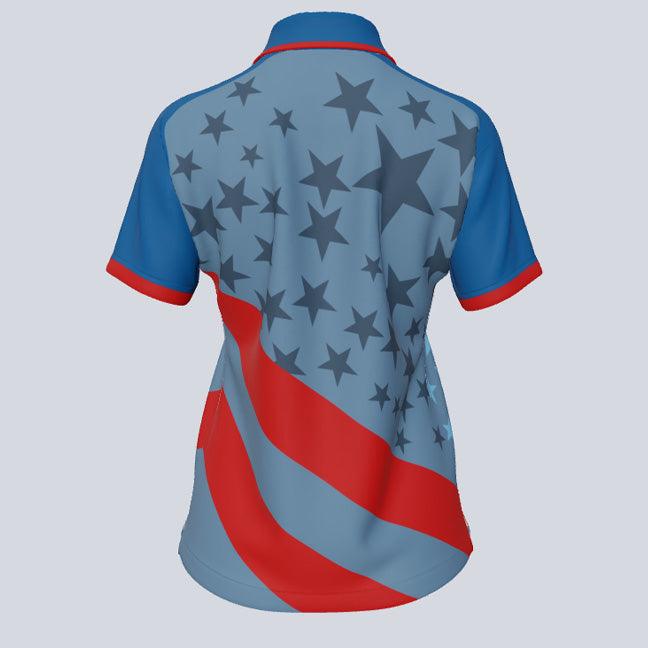 Load image into Gallery viewer, Stars-ladies-custom-jersey-back
