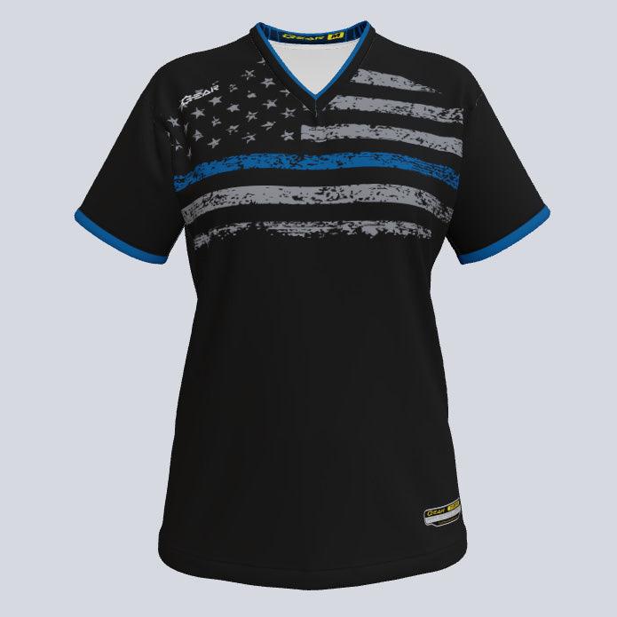 Load image into Gallery viewer, thinlinetwoblue--wms-jersey-front
