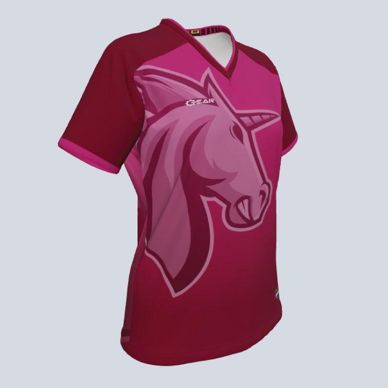Load image into Gallery viewer, Unicorn-ladies-mascot-jersey-QTR
