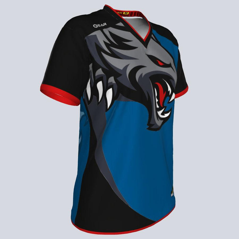 Load image into Gallery viewer, Womens--J-vneck jersey-Wolf-Glam
