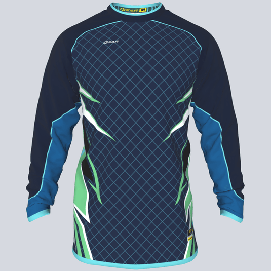 Long Sleeve Splash Pattern Cool Design Soccer Jersey Goalkeeper