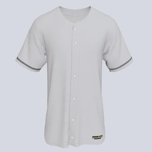  Custom White Baseball Jersey Button Down Shirt