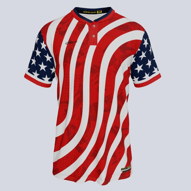 Load image into Gallery viewer, merica-2-button-jersey-front
