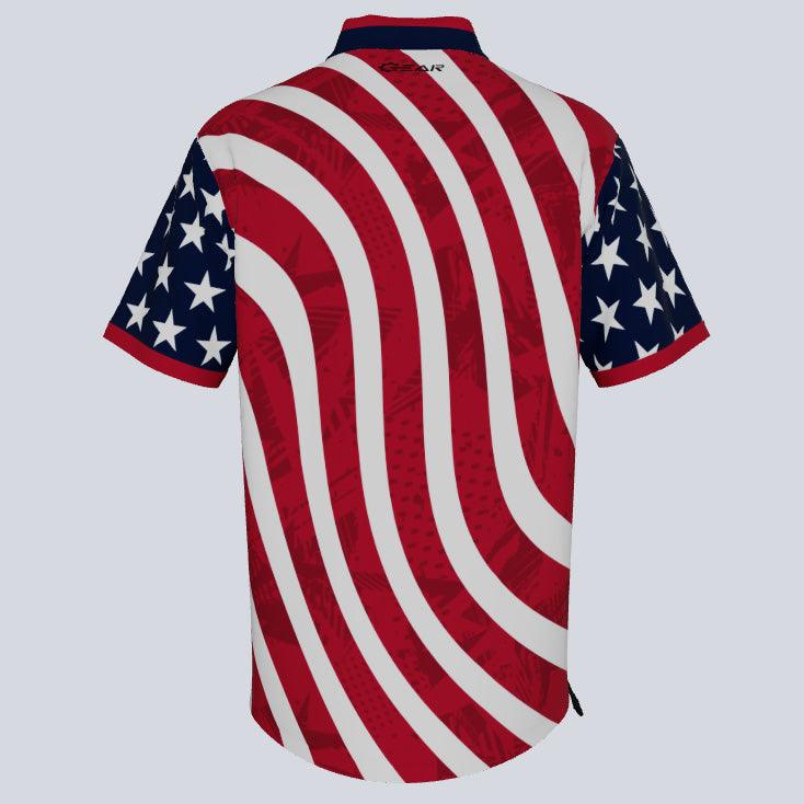 Load image into Gallery viewer, USFLAG-cage-jacket-back
