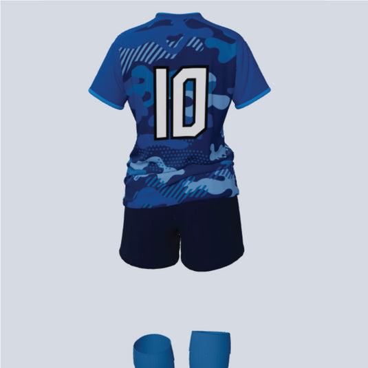 Womens Custom Rocco camo Soccer Uniform Kit