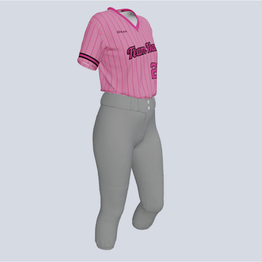 Custom Ladies Pinstripe Softball Team Kit