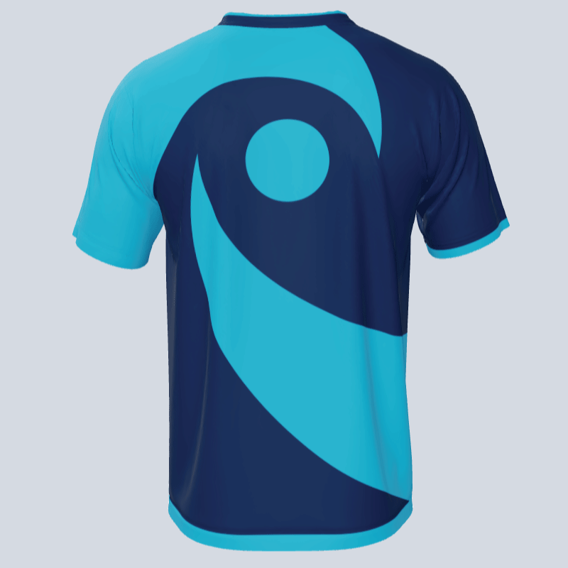 Load image into Gallery viewer, Back of Swirl Jersey with player number
