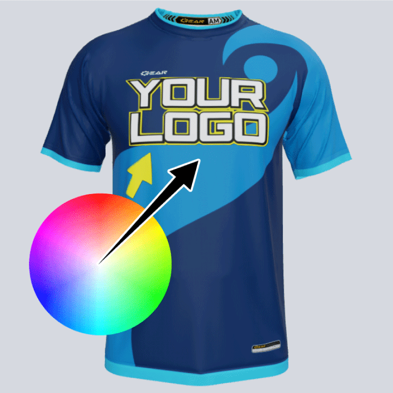 Load image into Gallery viewer, Team logo printed on Swirl Jersey
