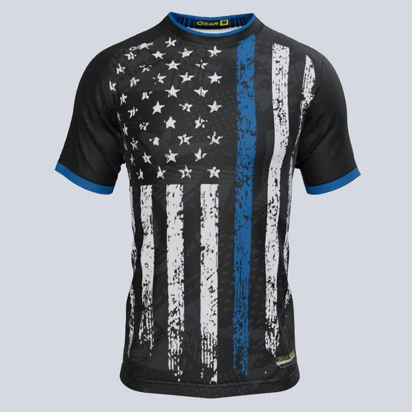thin blue line dri fit shirt