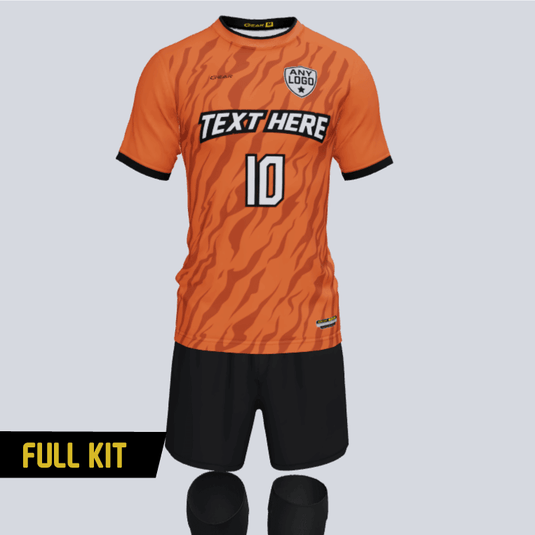 Tiger Pattern Custom Soccer Uniform Kit Gear Team Apparel