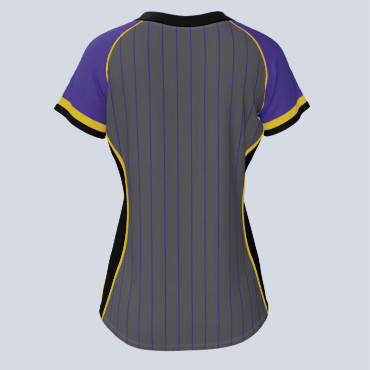 Load image into Gallery viewer, Ladies Varsity Two Button Custom Softball Jersey
