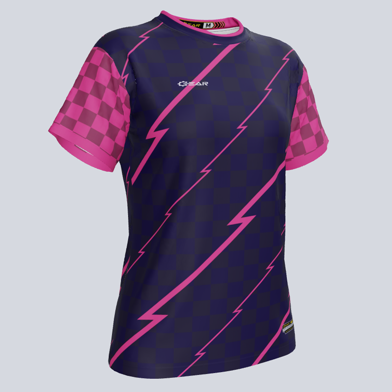 Load image into Gallery viewer, Female soccer player wearing customized Zap jersey
