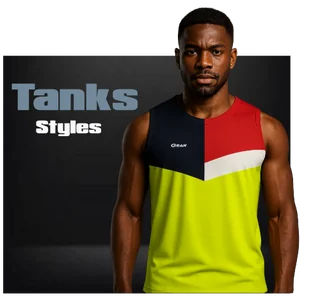 Striped custom sleeveless team jersey and singlet